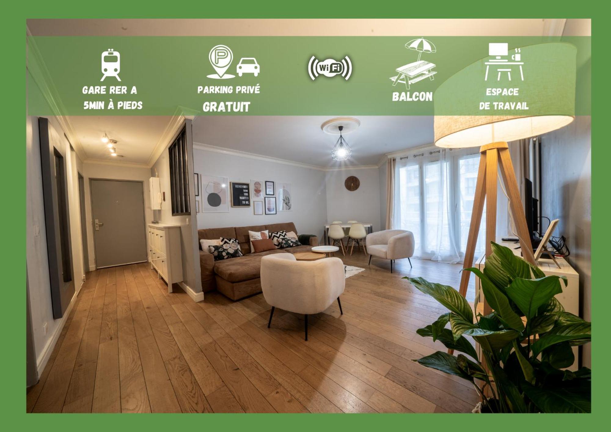 Apartment Le Bord De Seine 5min A Pieds Gare Parking Prive Gratuit Rueil-Malmaison